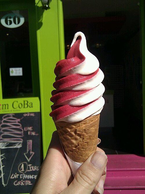 Stock photo representing Cherry Jello Whip Cream Ice Cream