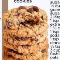 Stack of oatmeal raisin cookies