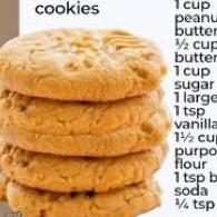Stack of peanut butter cookies with fork marks